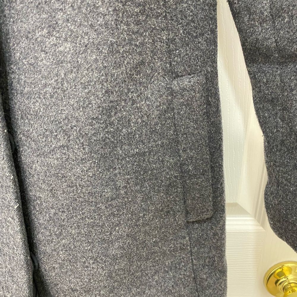 Madewell grey button front peacoat, size x small - Picture 5 of 16